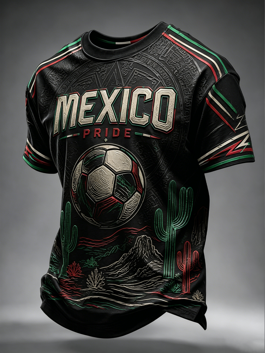Men's Mexico Printed short sleeves t-shirt gracestitchs
