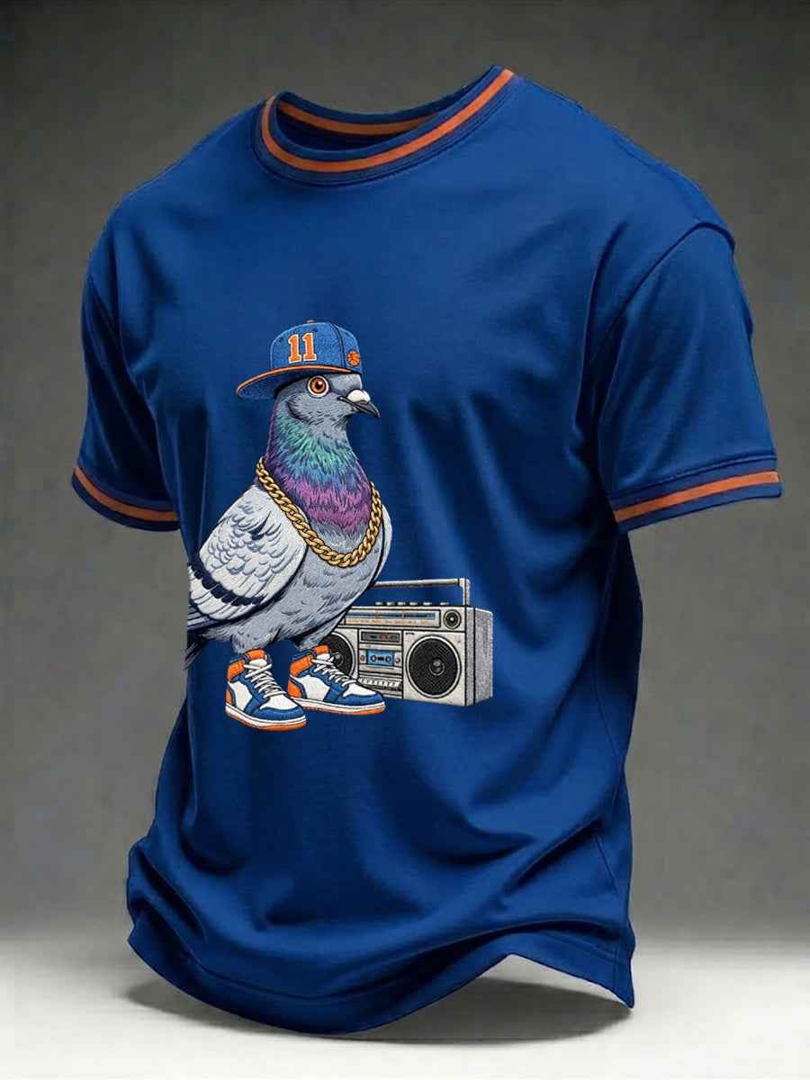 Men's Basketball Pigeon Print T-shirt