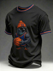 Men's Basketball Pigeon Print T-shirt
