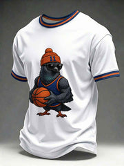 Men's Basketball Pigeon Print T-shirt