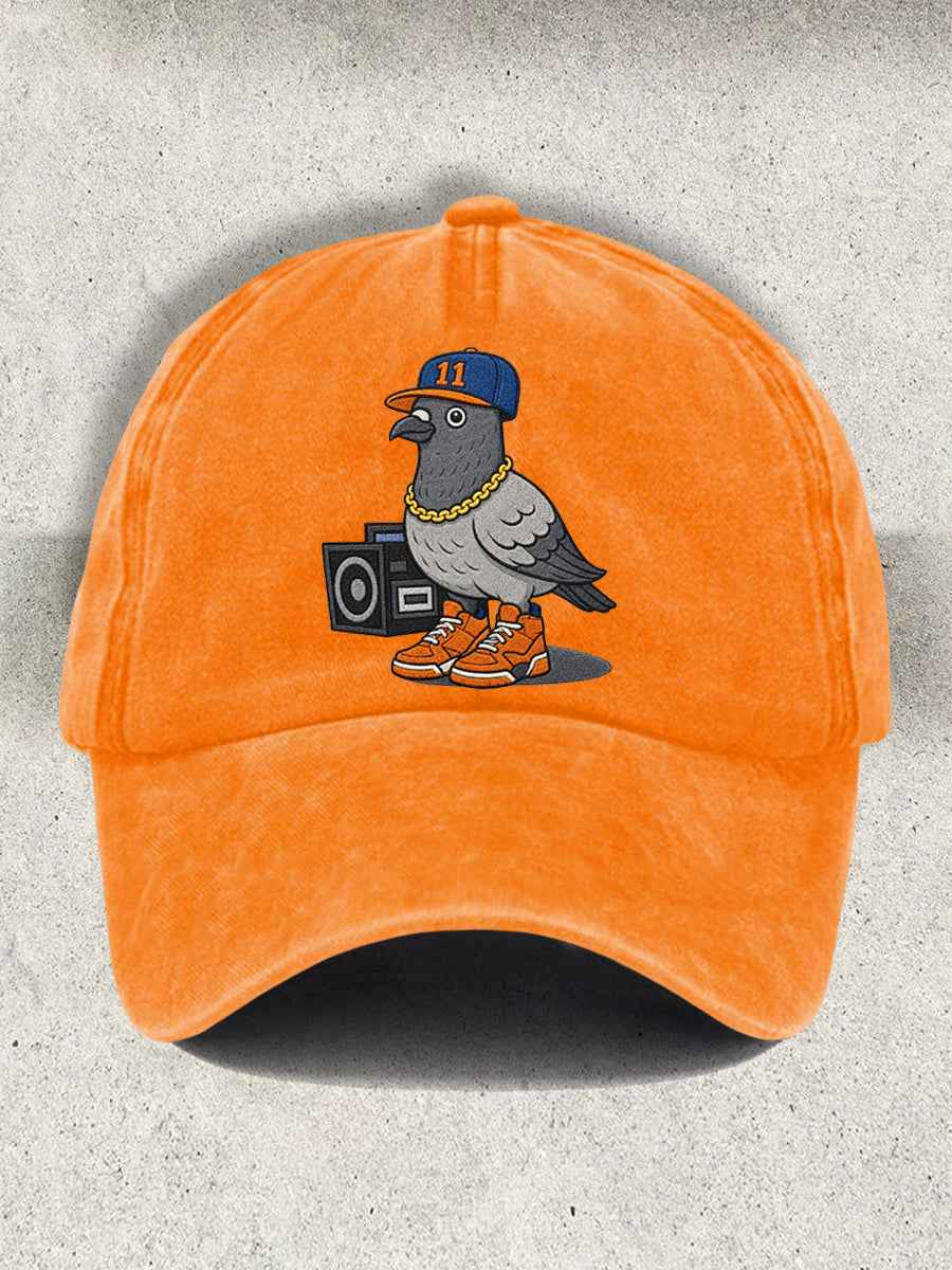 Unisex Basketball Pigeon Retro Cap