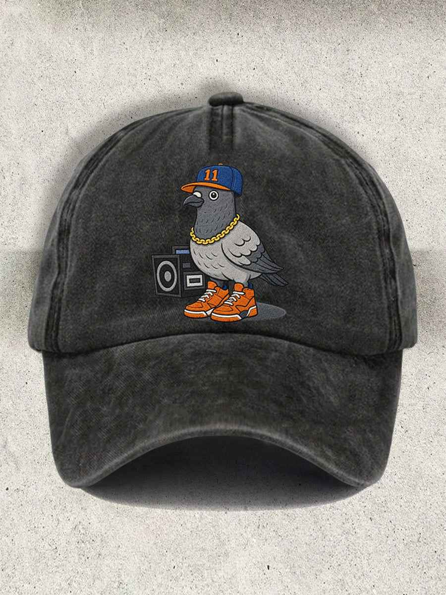 Unisex Basketball Pigeon Retro Cap