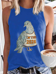 Women's Basketball Pigeon Retro Vest Top
