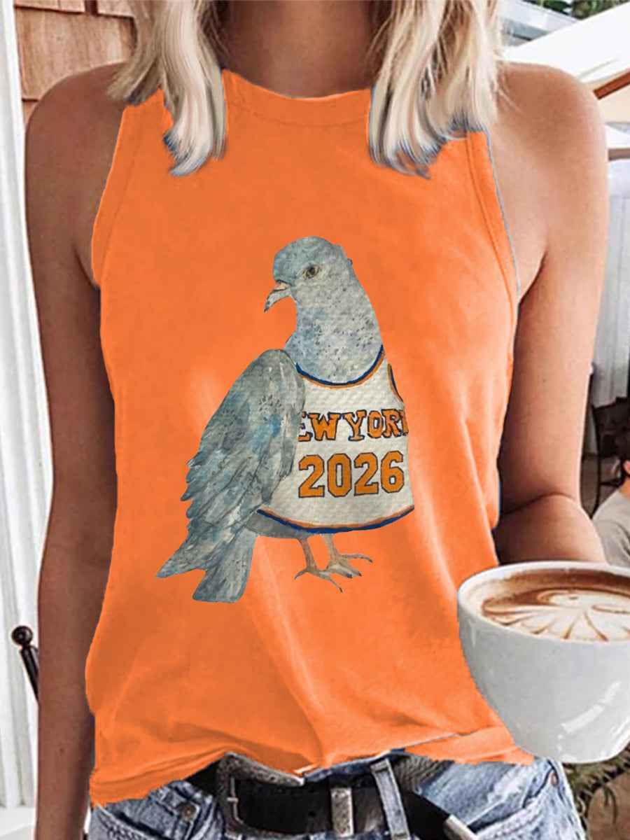 Women's Basketball Pigeon Retro Vest Top