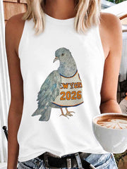 Women's Basketball Pigeon Retro Vest Top