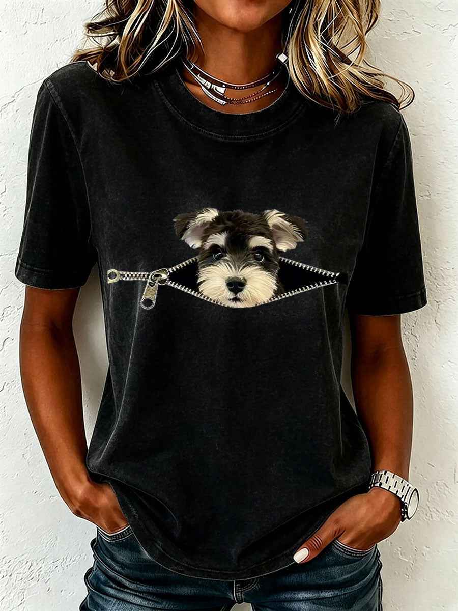 Women's Lovely Miniature Schnauzer T-Shirt