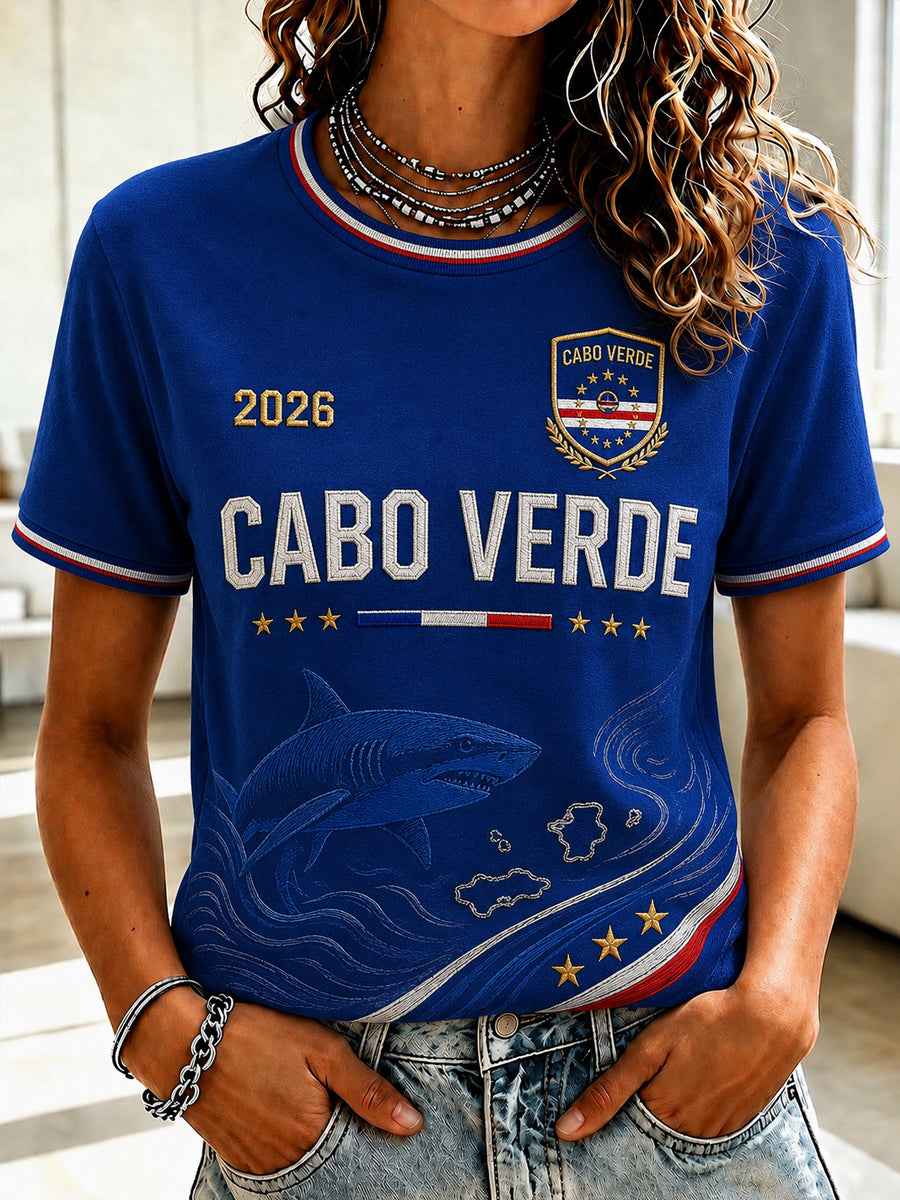 Women's Gift For Football Fans Print Casual Short Sleeve O-Neck T-shirt