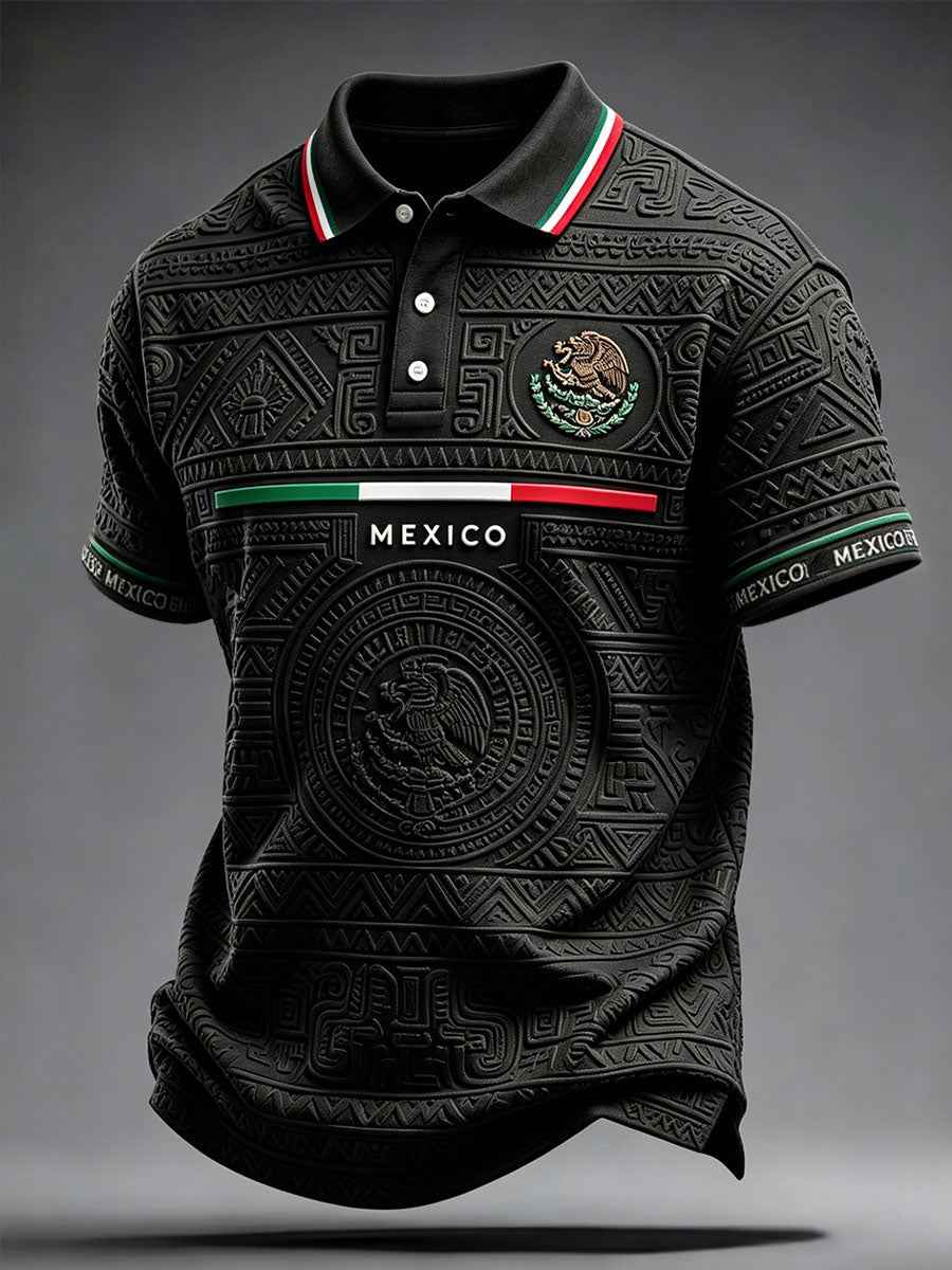 Men's Mexico Pride Art Printed Casual Tops