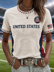 Women's Gift For Soccer Fans Print Casual Tee gracestitchs