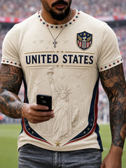 Men's Gift For Soccer Fans Print Casual Tee gracestitchs