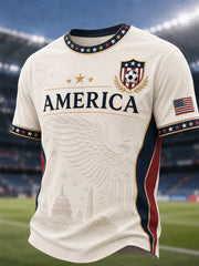 Men's Gift For Soccer Fans Print Casual Tee gracestitchs