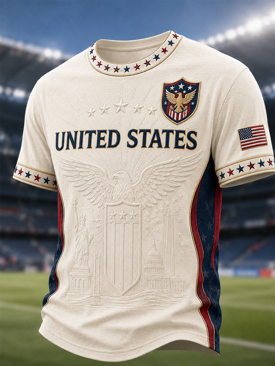 Men's Gift For Soccer Fans Print Casual Tee gracestitchs