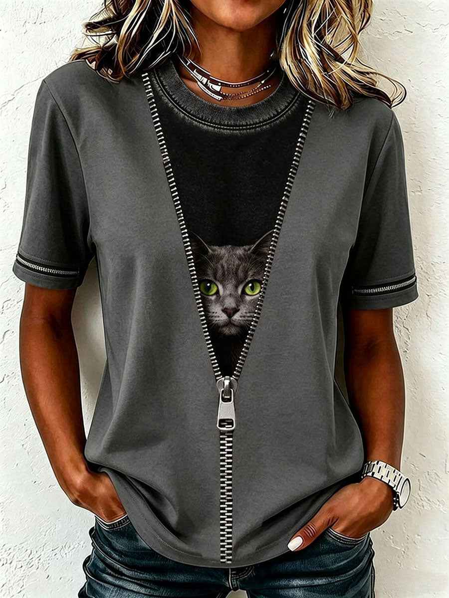 Women's Funny Cat T-Shirt