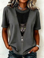 Women's Funny Cat T-Shirt