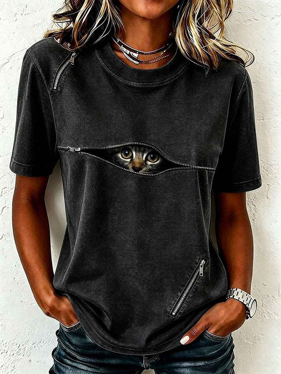 Women's Funny Cat T-Shirt