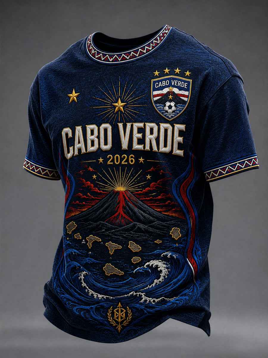 Men's Gift For Football Fans Print Casual Short Sleeve O-Neck T-shirt