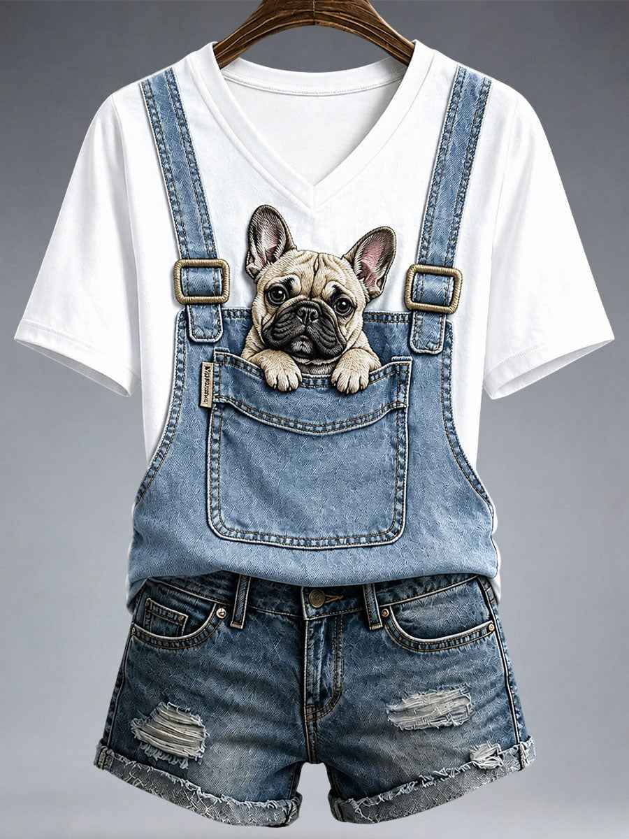 Women's Lovely French Bulldog T-Shirt