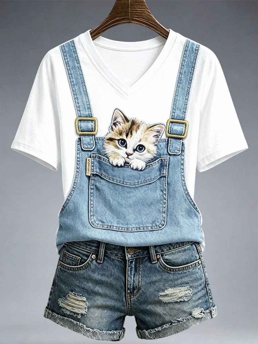 Women's Lovely Cat T-Shirt