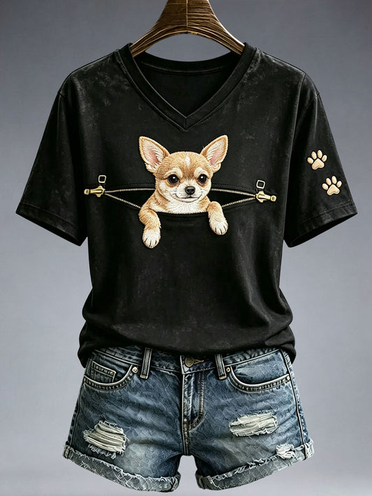 Women's Lovely Chihuahua T-Shirt gracestitchs
