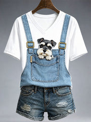 Women's Lovely Schnauzer T-Shirt gracestitchs