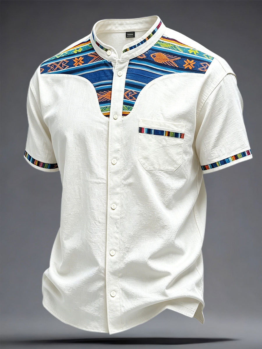 Men's Guelaguetza Mexico Art Printed Shirt gracestitchs
