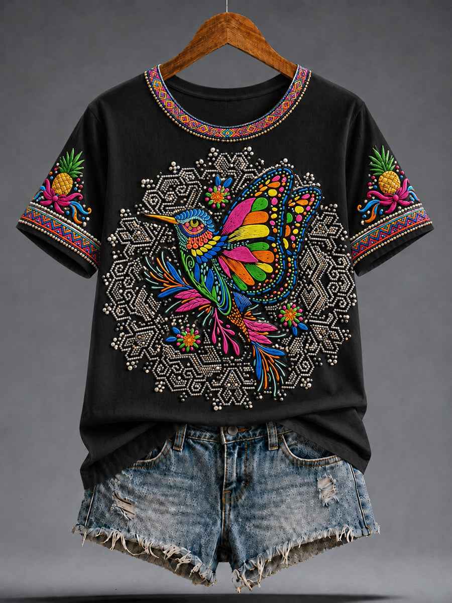 Women's Guelaguetza Mexico Art Printed T-shirt