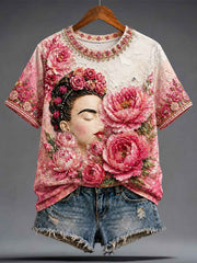 Women's Mexico Guelaguetza Lele Doll Art Printed T-shirt
