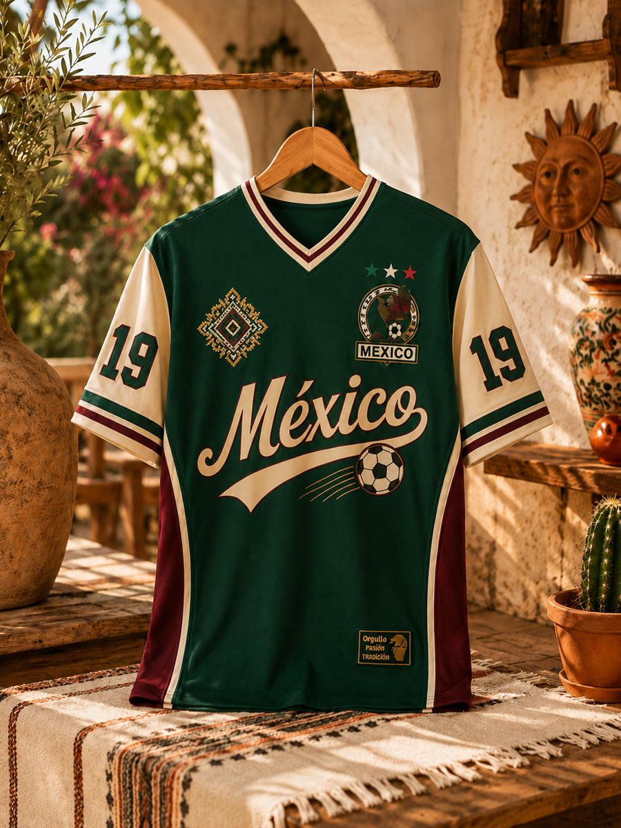 Men's Mexico Pride Art Printed V-neck T-shirt gracestitchs
