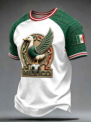 Men's Funny Duck Mexico Football Lover Art Printed T-Shirt