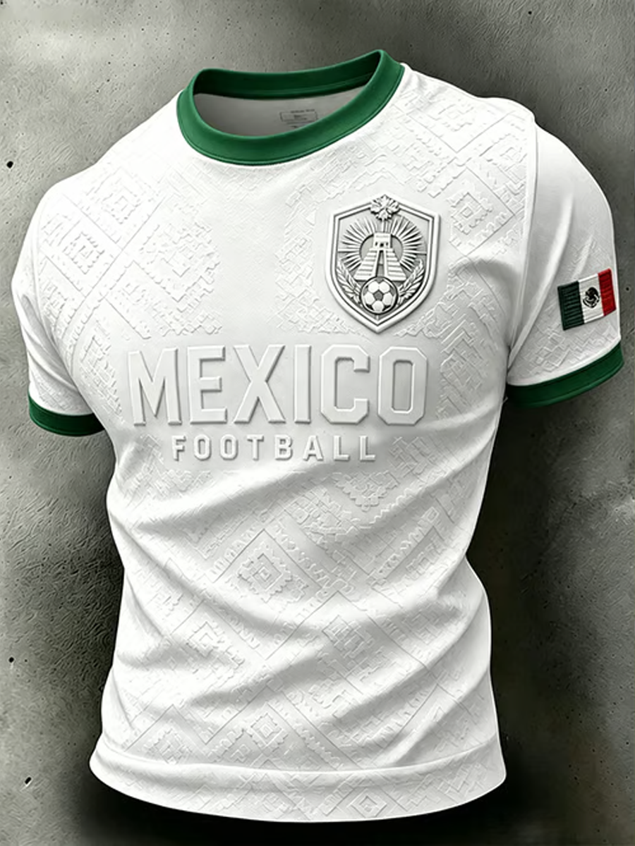 Men's Mexico Pride Art Printed short sleeves t-shirt gracestitchs