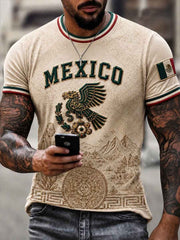 Men's  Mexico Football Lover Art  Short Sleeve T-shirt