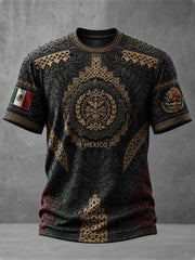 Men's Mexico Football Lover Papel Picado Art Printed T-shirt