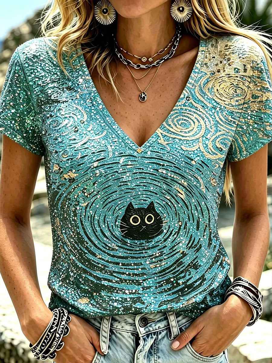 Women's Lovely Cat T-Shirt