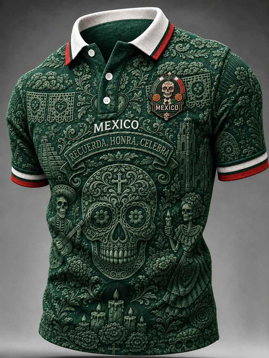 Men's Mexico Football Lover Art Short Sleeve Top