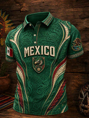 Men's Mexico Football Lover Alebrije Art Printed Casual Tops