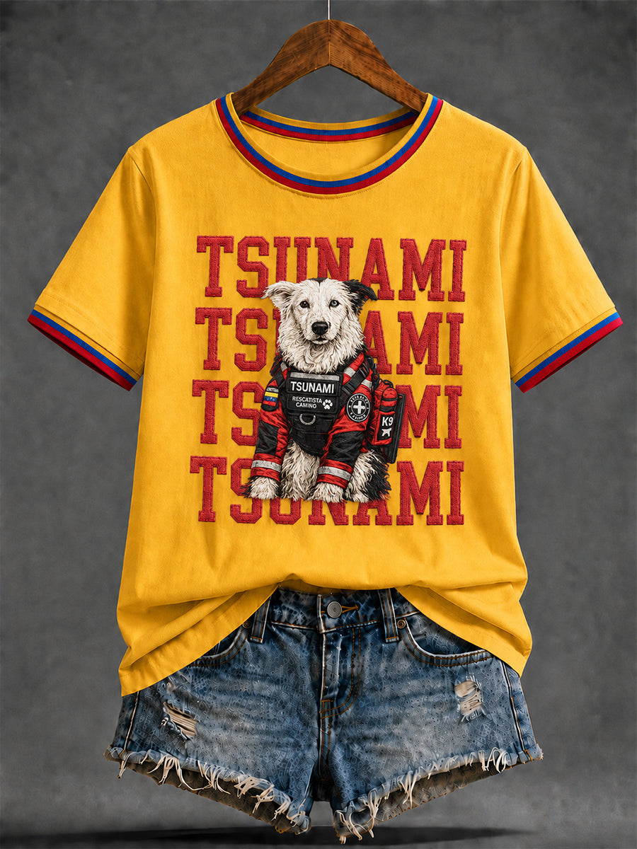 Women's Venezuela Hero Dog Tsunami Patriotic Dog Lover T-Shirt gracestitchs