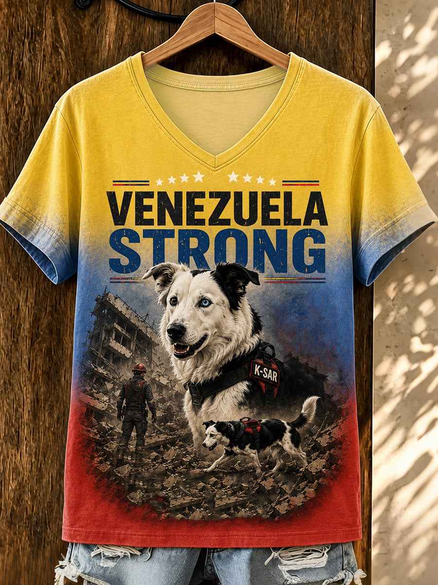 Women's Venezuela Hero Dog Tsunami Patriotic Dog Lover T-Shirt