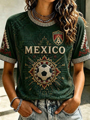 Women's Mexican Pride Print Casual Tee