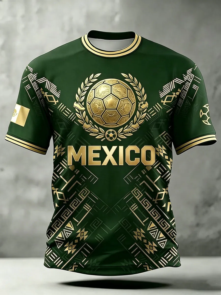 Men's Mexico Printed short sleeves t-shirt gracestitchs