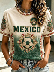 Women's Mexican Pride Print Casual Tee