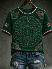 Women's Mexico Football Lover Art Short Sleeve T-shirt