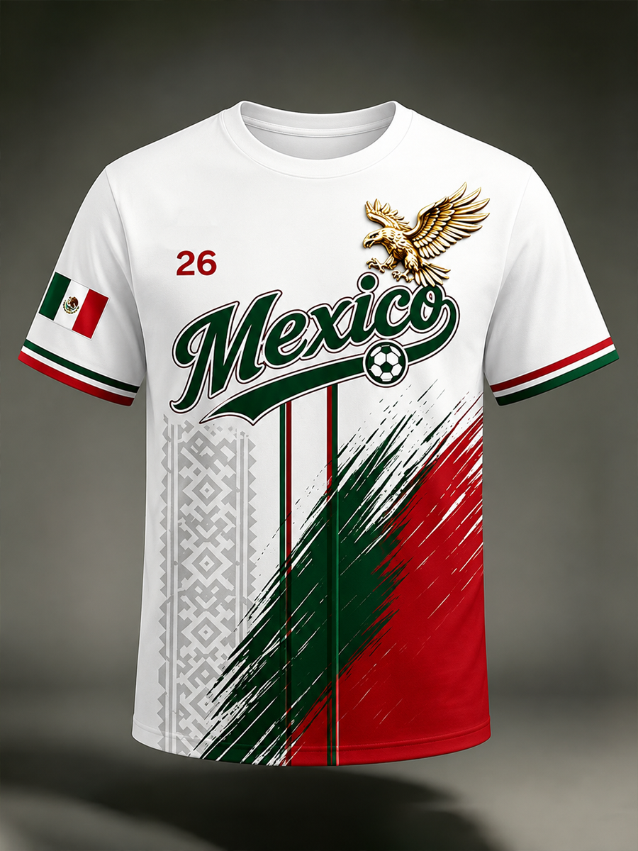 Men's Mexico Printed short sleeves t-shirt gracestitchs