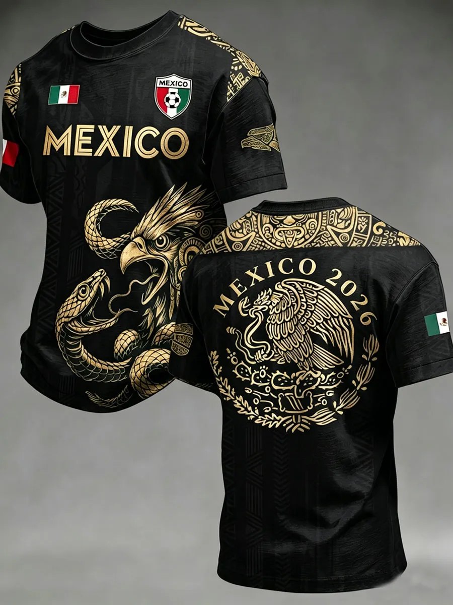 Men's Mexico Printed short sleeves t-shirt gracestitchs