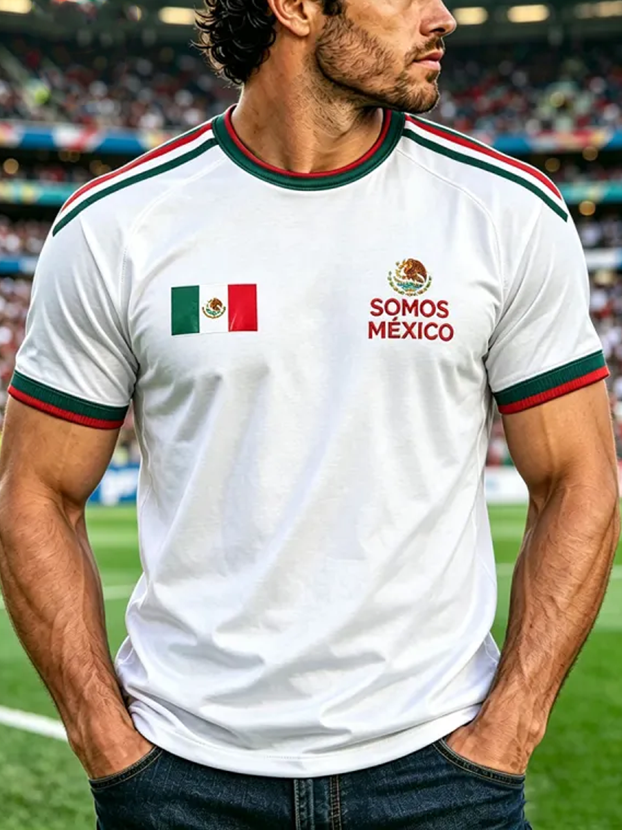 Men's Mexico Printed short sleeve t-shirt gracestitchs