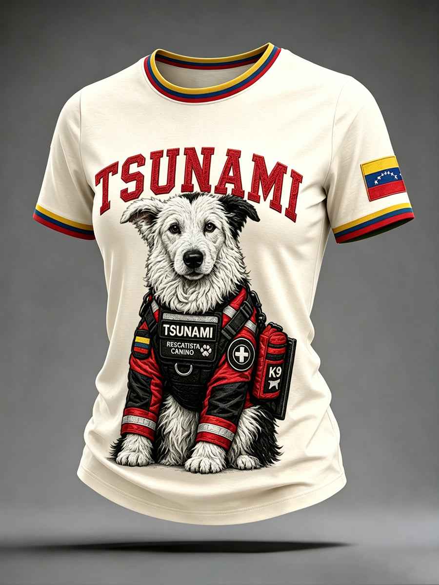 Women's Venezuela Hero Dog Tsunami Patriotic Dog Lover T-Shirt