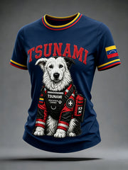 Women's Venezuela Hero Dog Tsunami Patriotic Dog Lover T-Shirt gracestitchs