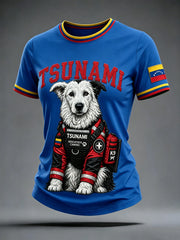 Women's Venezuela Hero Dog Tsunami Patriotic Dog Lover T-Shirt gracestitchs