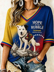 Women's Venezuela Hero Dog Tsunami Patriotic Dog Lover T-Shirt
