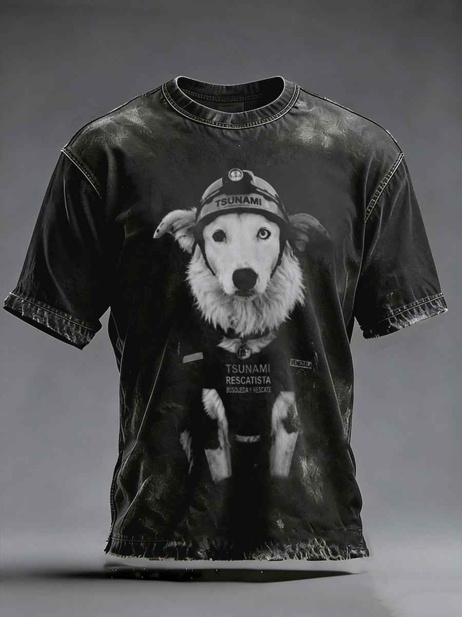 Men's Venezuela Hero Dog Tsunami Patriotic Dog Lover T-Shirt