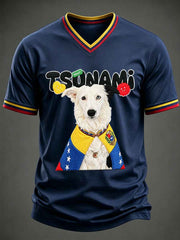 Men's Venezuela Hero Dog Tsunami Patriotic Dog Lover T-Shirt